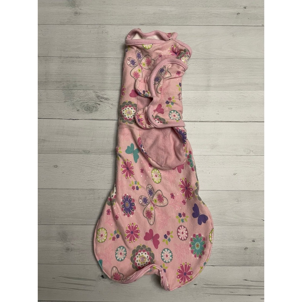 Summer infant swaddle me baby girls pink butterfly swaddle size small‎